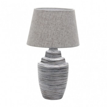 Distribuidor - Lâmpadas Diversas | Sobre Mesas Decoração | SOBREMESA CERAMICA TUI 1XE27 ZINC PANTALLA GRIS 41,5X24X24 CM Ref: 160371028